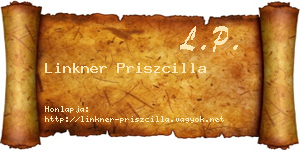 Linkner Priszcilla névjegykártya